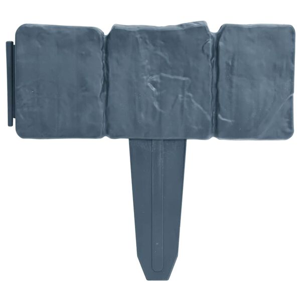 vidaXL Gar&eth;gir&eth;ing &uacute;r Plasti Steina&uacute;tlit 41 stk. 10 m