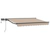 vidaXL Handvirk mark&iacute;sust&ouml;ng me&eth; LED Beige og Antrac&iacute;t 3,5 x 2 m