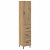 vidaXL H&aacute;bor&eth; Artisan Eik 34,5 x 34 x 180 cm Samsettur vi&eth;ur