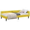 vidaXL Hornr&uacute;m ramma me&eth; h&ouml;fu&eth;gafl Gulur 80 cm x 200 cm Flauel