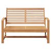 vidaXL Bekkur Br&uacute;nn 110 x 65 x 76,5 cm Solid teak vi&eth;ur