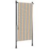 vidaXL Utandyra R&uacute;llugard&iacute;na Gul og Hv&iacute;t 120x270 cm Tauefni og St&aacute;l