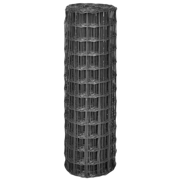vidaXL Eurogirðing Stál 25 x 1,2 m Grá