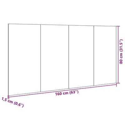 vidaXL Rúmgaflinn með Skápum Hvítur 160 cm Samsettur Viður