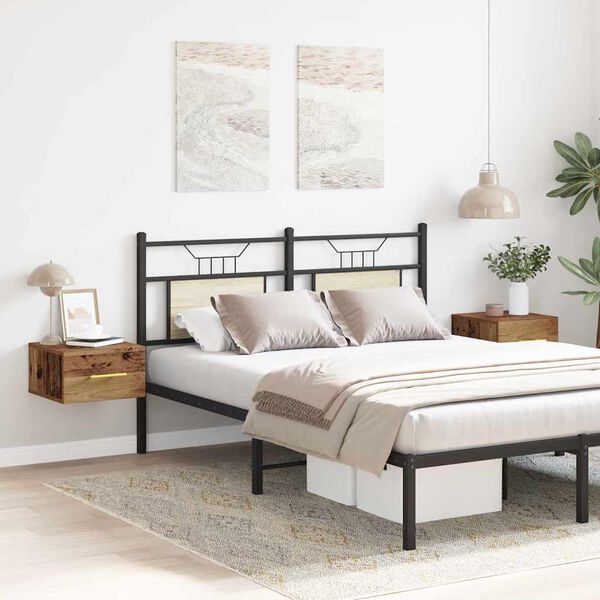 vidaXL Noat&ouml;flu sk&aacute;pur Vegghengt 2 pcs Gamalt timbur 35 x 35 x 20 cm