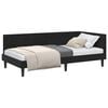 vidaXL Hornr&uacute;m ramma me&eth; h&ouml;fu&eth;gafl Svartur 100 cm x 200 cm Flauel