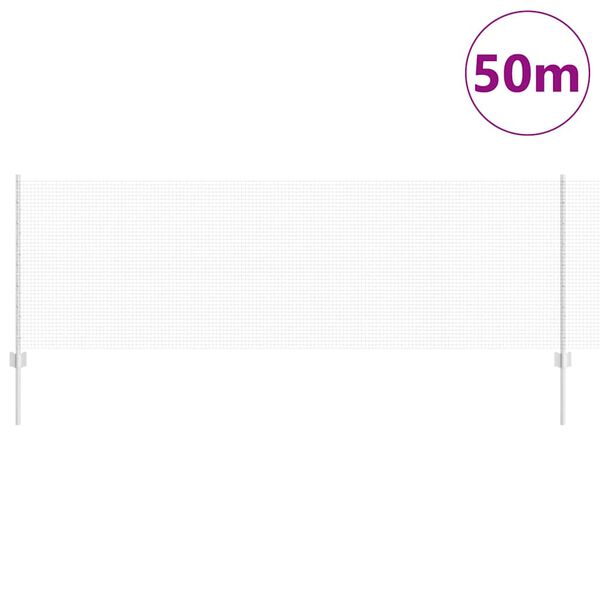 vidaXL Gir&eth;ing me&eth; p&oacute;st Silfur 0,8 x 50 m St&aacute;l