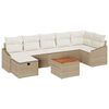 vidaXL Gar&eth;s&oacute;fa sett me&eth; p&uacute;&eth;i 8 pcs Drapplita&eth;ur Poly rattan