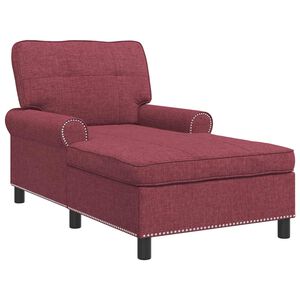 vidaXL Chaise Lounge me&eth; p&uacute;&eth;i V&iacute;nrau&eth;ur 91 x 157 x 91 cm d&uacute;kur