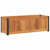 vidaXL Gar&eth;pl&ouml;ntuker 80x30x27,5 cm Gegnheill Akas&iacute;uvi&eth;ur og St&aacute;l