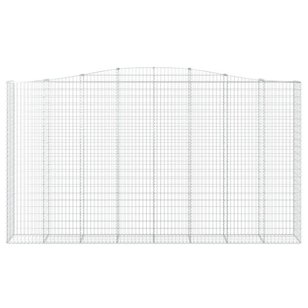 vidaXL Bogadreginn Grj&oacute;tkassi 4 stk. 400x50x220/240 cm Sinkh&uacute;&eth;a&eth; J&aacute;rn