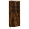 vidaXL H&aacute;r Sk&aacute;pur Reykt&oacute;na Eikarlitur 69,5x34x180 cm Samsettur Vi&eth;ur