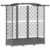 vidaXL H&aelig;kka&eth; be&eth; me&eth; trellis og &thorn;aki Lj&oacute;sgr&aacute;r 163 x 40 x 126 cm PP