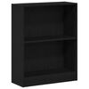 vidaXL B&oacute;kask&aacute;pur Svartur Eik 60 x 24 x 76 cm Samsettur vi&eth;ur