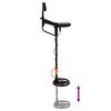 vidaXL Metal detector me&eth; LCD skj&aacute; 3 ger&eth;ir 19 cm sp&oacute;lu Svart
