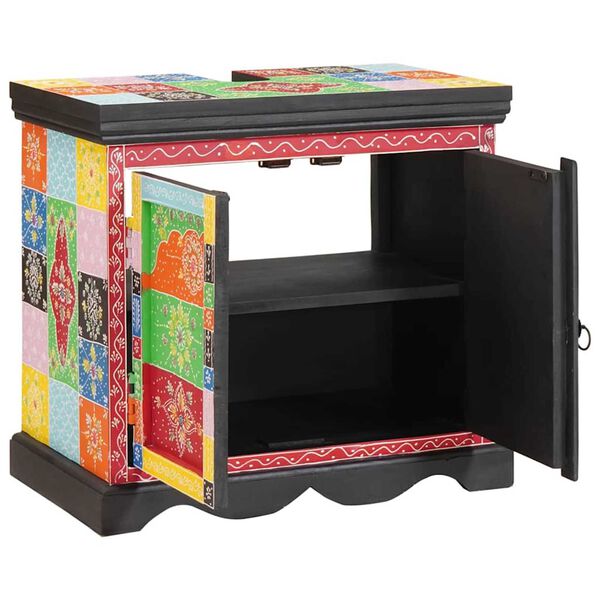 vidaXL Vaskaskápur 60 x 35 x 55 cm Heilt mangóviður og samsett viður