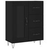 vidaXL Skenkur Svartur 69,5x34x90 cm Samsettur Vi&eth;ur