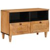 vidaXL TV einingar L&eacute;tt br&uacute;nt 70 x 33 x 46 cm Samsettur vi&eth;ur