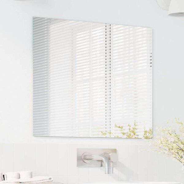 vidaXL Veggspegel R&eacute;tthyrningur 50 x 60 cm hertu&eth; gler