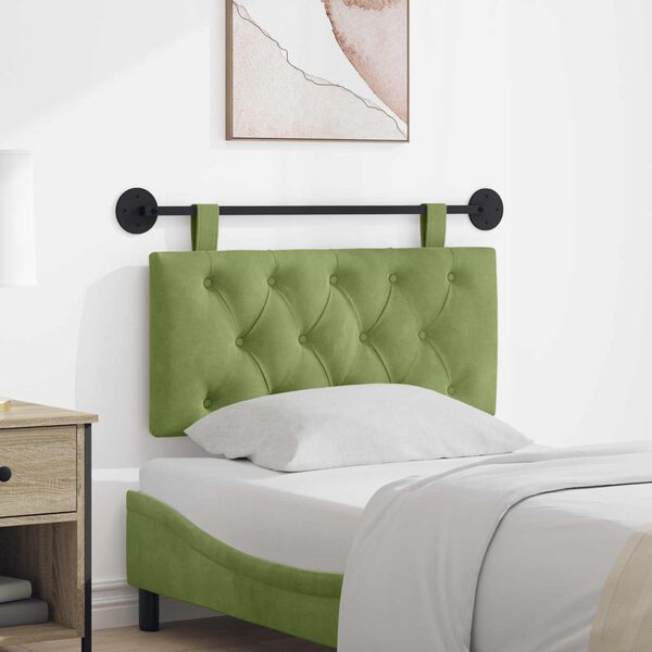 vidaXL Hengisk&aacute;li Vegghengt L&eacute;tt gr&aelig;nn 100 x 55 x 7 cm Flauel