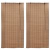 vidaXL Bambus R&uacute;llugard&iacute;nur 2 stk. Br&uacute;nar 120 x 220 cm