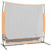 vidaXL Golf&aelig;finganet Svart og Appels&iacute;nugult 215x107x216 cm P&oacute;l&yacute;ester