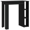 vidaXL Barbor&eth; me&eth; Geymslurekka Svart 102x50x103,5 cm Samsettur Vi&eth;ur