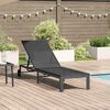 vidaXL Sunbed 1-Pers&oacute;na Svartur 206 x 62.5 x 74 cm p&oacute;l&yacute;rattan