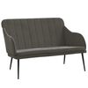 vidaXL Bekkur D&ouml;kkgr&aacute;r 110x76x80 cm Flauel