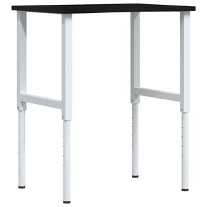 vidaXL vinnubekkur dökkbrúnn 80x60x(71,5-98) cm gegnheil viðar eik