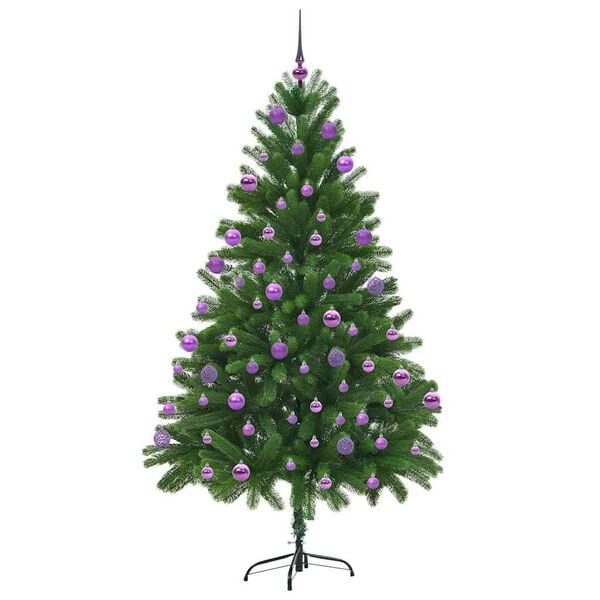 vidaXL J&oacute;latr&eacute; me&eth; 300 LED me&eth; standi Gr&aelig;nn 210 cm PE