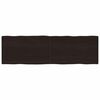 vidaXL Borðplata Dökkgrá 200x60x(2-4) cm Meðhöndluð Náttúrul. Brúnir