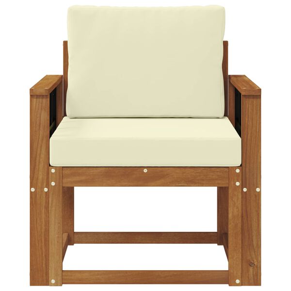 vidaXL &Uacute;ti s&oacute;fasett Solid Akas&iacute;uskei&eth; og P&oacute;lyester N&aacute;tt&uacute;rulegur