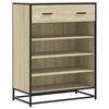 vidaXL Sk&oacute;sk&aacute;pur Sonoma Eik 75x38x97,5 cm Samsettur Vi&eth;ur