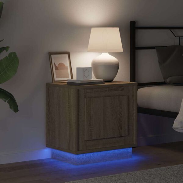 vidaXL Noat&ouml;flu sk&aacute;pur Sonoma Eik 44 x 34,5 x 45 cm Samsettur vi&eth;ur