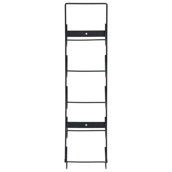 vidaXL Vegghengdur Vínrekki fyrir 5 flöskur Svartur Járn