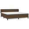 vidaXL H&oacute;lfa&eth; Springr&uacute;m me&eth; D&yacute;nu D&ouml;kkbr&uacute;nt 200x200 cm Efni