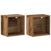 vidaXL Flottur hilla me&eth; LED lj&oacute;si 2 pcs Br&uacute;nn 40 x 28,5 x 40 cm