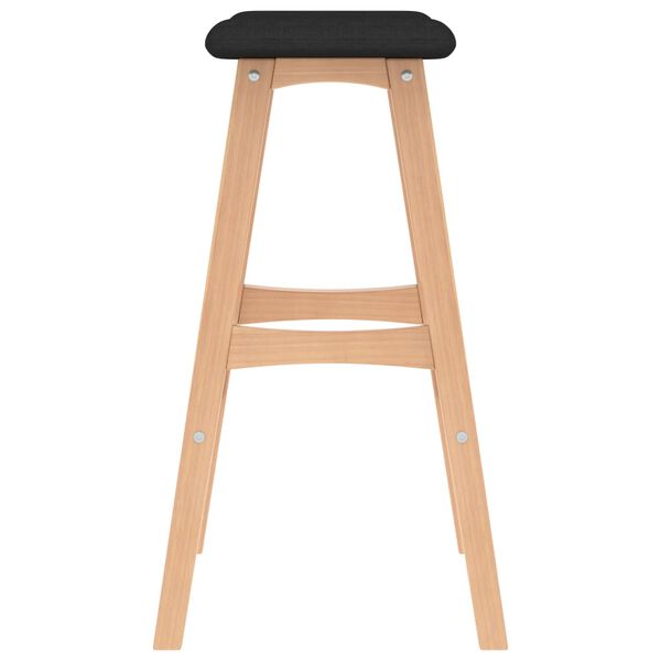 vidaXL Barst&oacute;lar 2 stk. Svartir Tau&aacute;kl&aelig;&eth;i