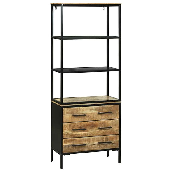 vidaXL Háborð Brúnn 70 x 35 x 180 cm Gegnheill mangóviður