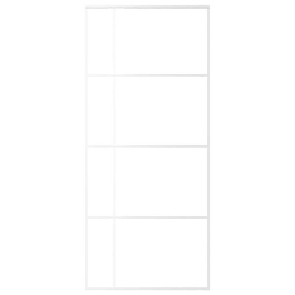 vidaXL Rennihur&eth; ESG &Ouml;ryggisgler og &Aacute;l 90x205 cm Hv&iacute;t