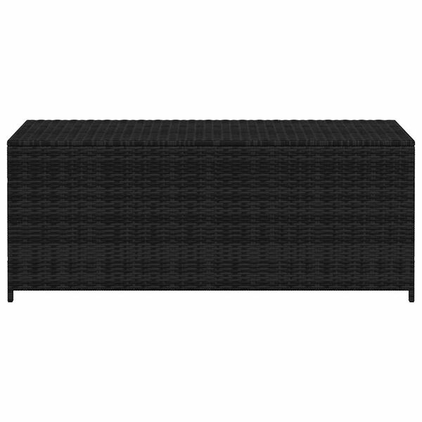 vidaXL Utandyra Geymslukassi Svartur 150x50x60 cm P&oacute;l&yacute;rattan