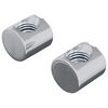 vidaXL Bollan&uacute;tar 2 pcs Silfur M6 x 12 mm M&aacute;lmur