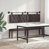 vidaXL Hengisk&aacute;li Vegghengt D&ouml;kk br&uacute;nt 170 x 55 x 7 cm d&uacute;kur