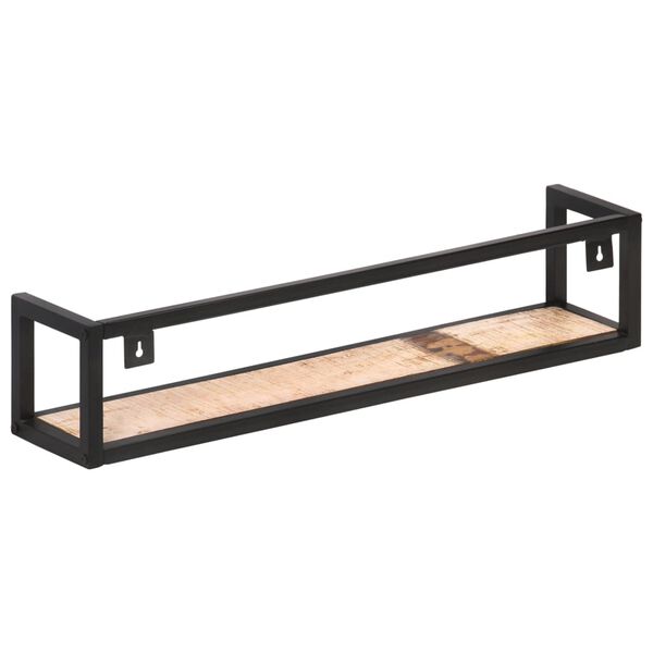 vidaXL Vegghillur 2 stk. 80 cm Gegnheill Endurnýttur Viður