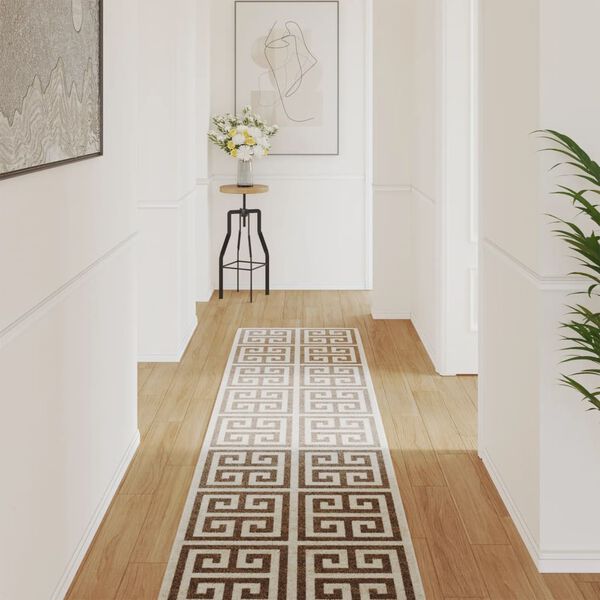 vidaXL Inni og &Uacute;timotta Stutt Flos Marglit 80x300 cm St&ouml;m