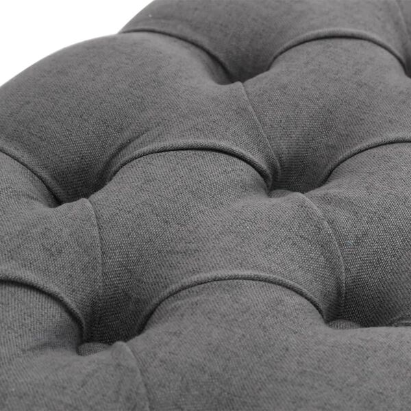 vidaXL Bekkur Höráklæði Gegnheill viður 110 x 38 x 48 cm Dökkgrár