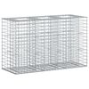 vidaXL Gabion h&aelig;kka&eth; r&uacute;m Silfur