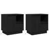 vidaXL Noat&ouml;flu sk&aacute;pur me&eth; sk&uacute;ffu 2 pcs Svartur Eik 50 x 34,5 x 50 cm