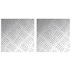 vidaXL Stigaplata Ferhyrningur 2 pcs Silfur 20 x 20 cm &Aacute;l